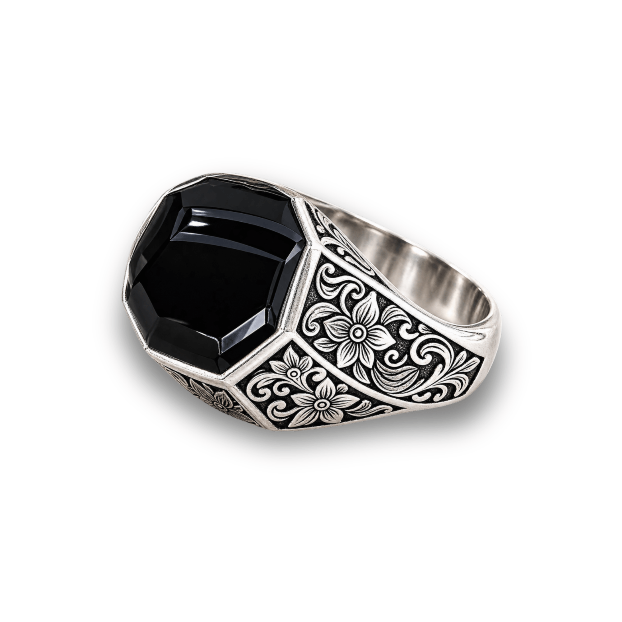 Mystic Bloom 925 Silver Agate Ring