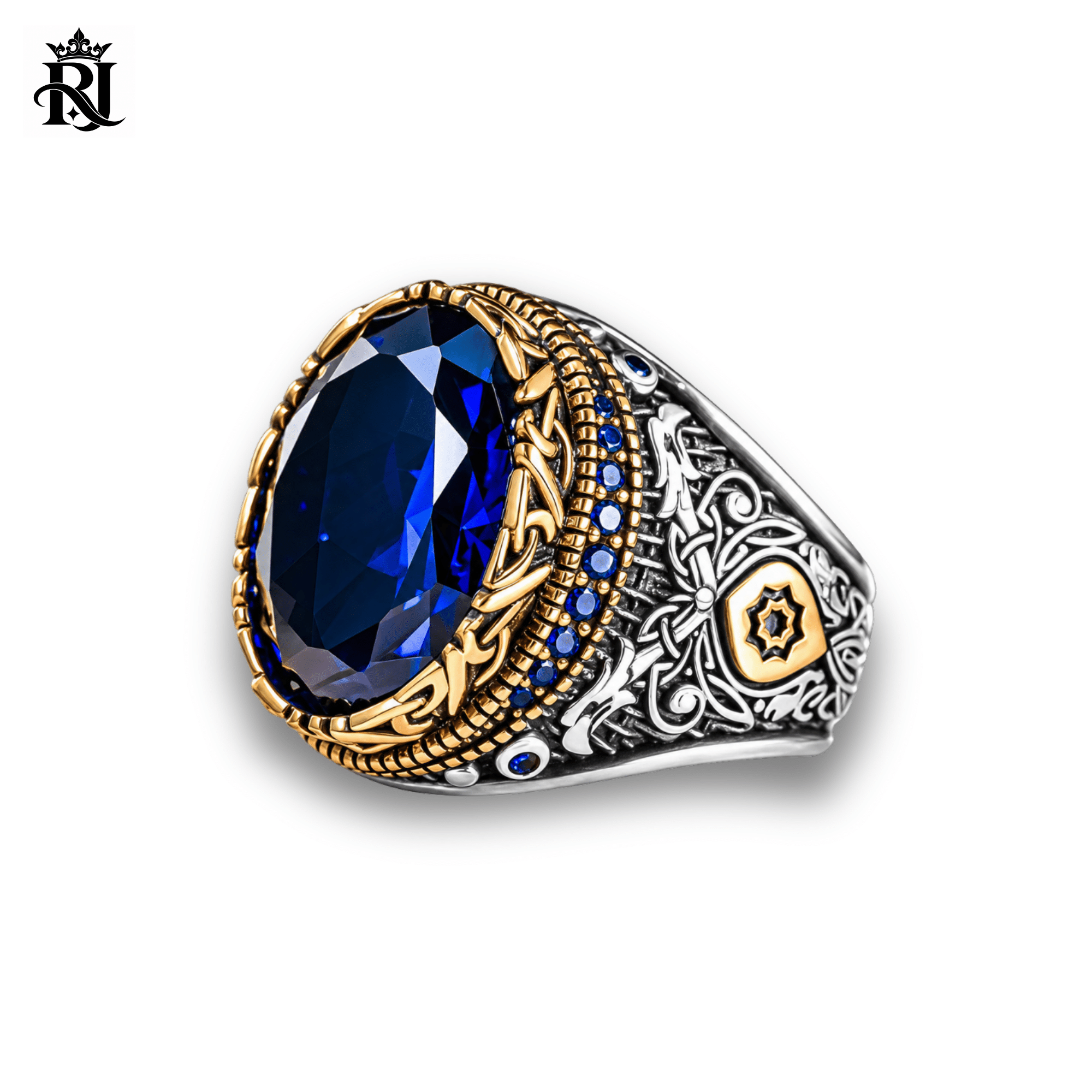 925 Sterling Silver Blue Sapphire Ring